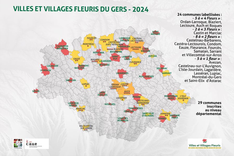 Carte Communes labellisées en 2024